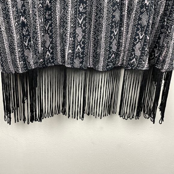 Forever 21 Fringe Open Front Cardigan Kimono - Picture 3 of 4